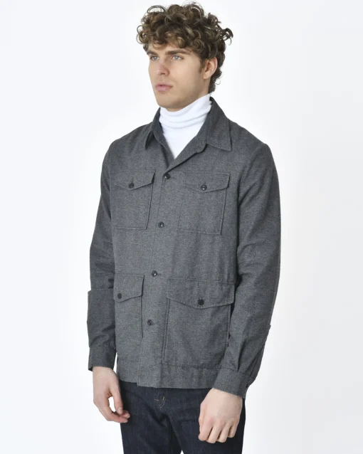 La Piscine Paris Surchemise anthracite Zip Code*Homme Blousons & Vestes