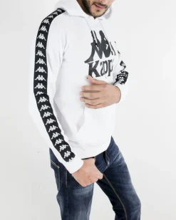 La Piscine Paris Sweat à capuche à bandes latérales griffées Kappa*Homme Sweats|Sportwear