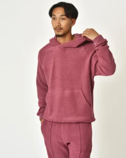La Piscine Paris Sweat à capuche en laine mélangée framboise Erevan*Homme Sweats|Sportwear