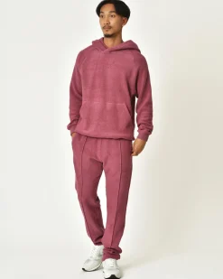 La Piscine Paris Sweat à capuche en laine mélangée framboise Erevan*Homme Sweats|Sportwear