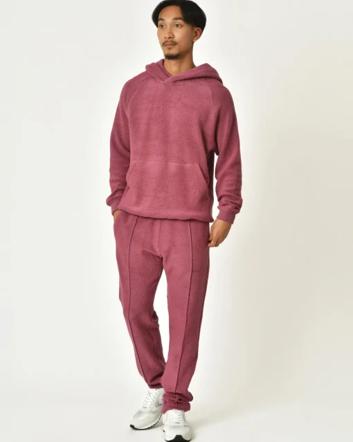 La Piscine Paris Sweat à capuche en laine mélangée framboise Erevan*Homme Sweats|Sportwear