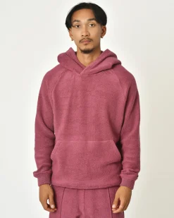 La Piscine Paris Sweat à capuche en laine mélangée framboise Erevan*Homme Sweats|Sportwear