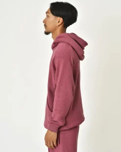 La Piscine Paris Sweat à capuche en laine mélangée framboise Erevan*Homme Sweats|Sportwear