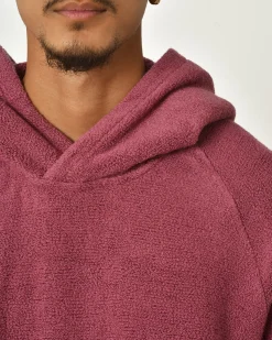 La Piscine Paris Sweat à capuche en laine mélangée framboise Erevan*Homme Sweats|Sportwear