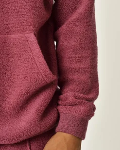 La Piscine Paris Sweat à capuche en laine mélangée framboise Erevan*Homme Sweats|Sportwear