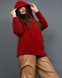 La Piscine Paris Sweat à capuche en maille Vince*Femme Sweats