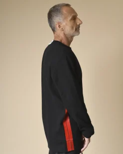La Piscine Paris Sweat en coton à bande rouge Lost & Found*Homme Sweats