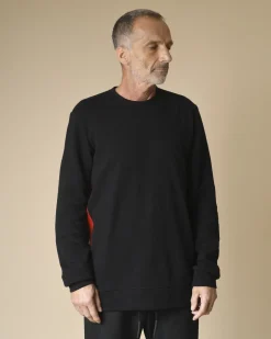 La Piscine Paris Sweat en coton à bande rouge Lost & Found*Homme Sweats