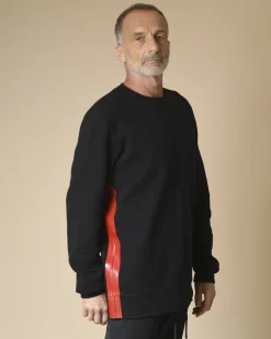 La Piscine Paris Sweat en coton à bande rouge Lost & Found*Homme Sweats