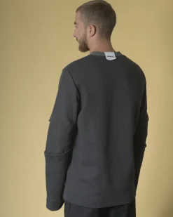 La Piscine Paris Sweat en coton à empiècement Lost & Found*Homme Sportwear