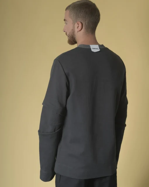 La Piscine Paris Sweat en coton à empiècement Lost & Found*Homme Sportwear