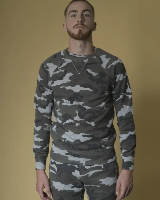 La Piscine Paris Sweat en coton à imprimé camouflage Soho*Homme Sweats|Sportwear