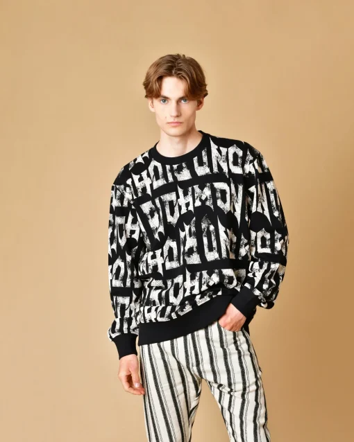 La Piscine Paris Sweat en coton avec imprimé logo John Richmond*Homme Sweats