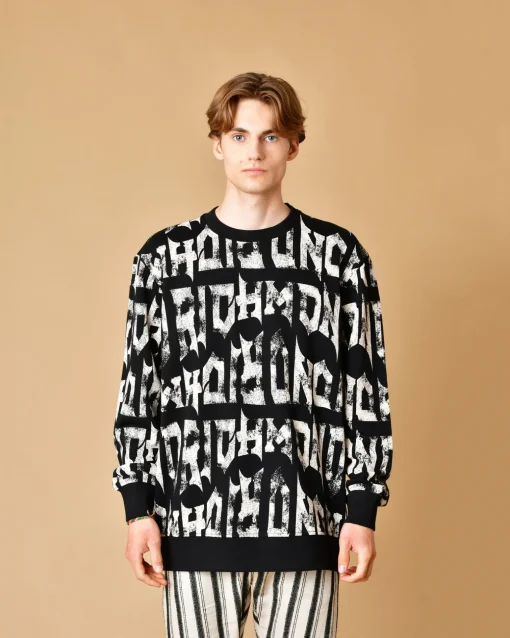 La Piscine Paris Sweat en coton avec imprimé logo John Richmond*Homme Sweats