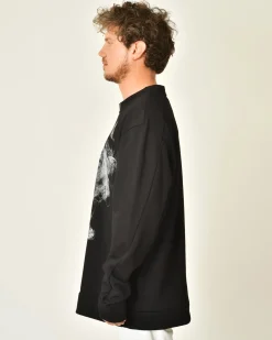 La Piscine Paris Sweat en coton imprimé abstrait Lost Found*Homme Sweats