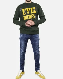 La Piscine Paris Sweat en coton à flocage jaune John Richmond*Homme Sweats