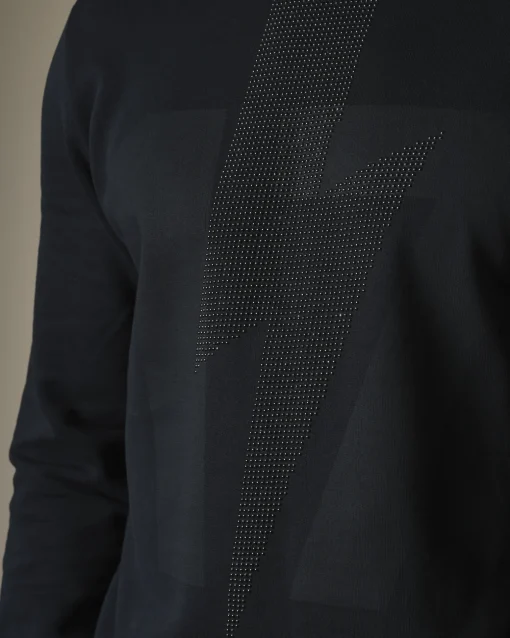 La Piscine Paris Sweat en coton à éclairs cloutés Hydrogen*Homme Sweats
