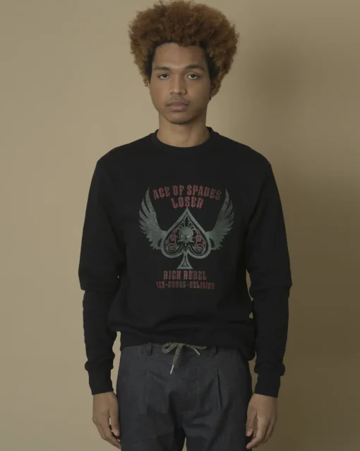 La Piscine Paris Sweat en coton à flocage pique John Richmond*Homme Sweats
