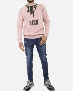 La Piscine Paris Sweat en coton à flocage éclair John Richmond*Homme Sweats