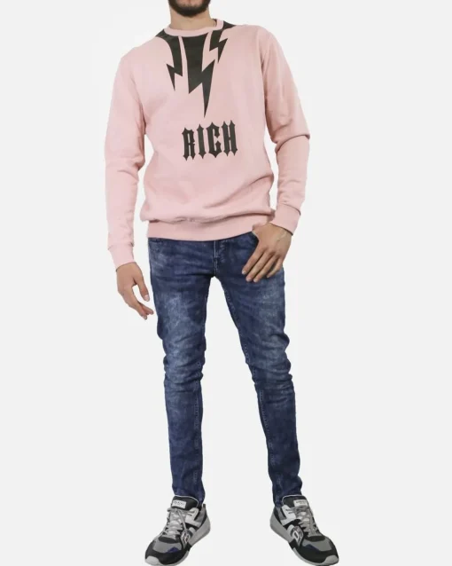La Piscine Paris Sweat en coton à flocage éclair John Richmond*Homme Sweats
