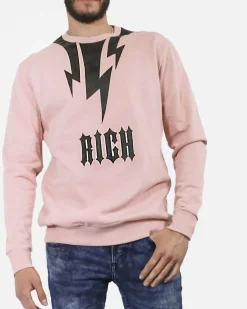 La Piscine Paris Sweat en coton à flocage éclair John Richmond*Homme Sweats