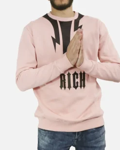 La Piscine Paris Sweat en coton à flocage éclair John Richmond*Homme Sweats