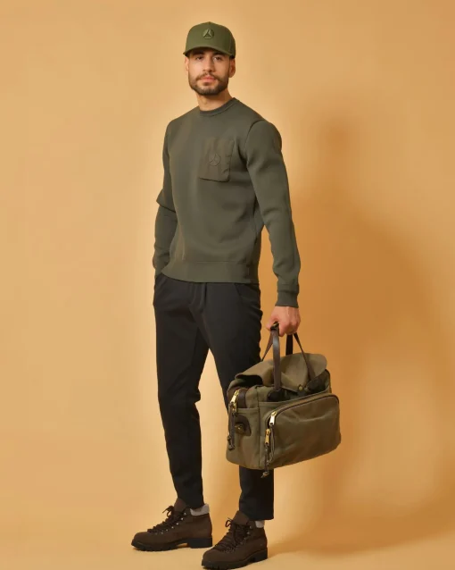 La Piscine Paris Sweat en maille stretch kaki People Of Shibuya*Homme Sweats