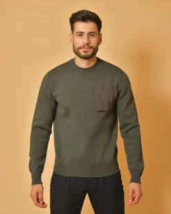 La Piscine Paris Sweat en maille stretch kaki People Of Shibuya*Homme Sweats