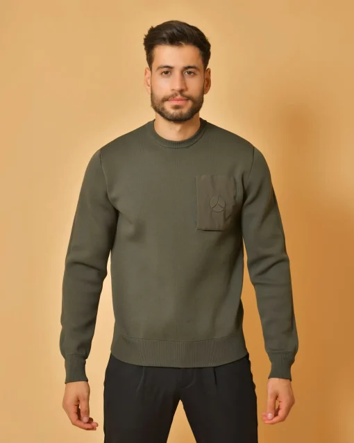 La Piscine Paris Sweat en maille stretch kaki People Of Shibuya*Homme Sweats