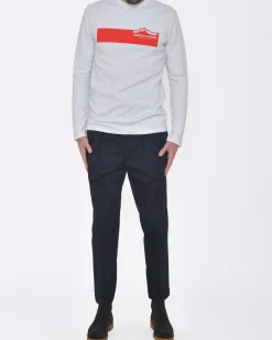 La Piscine Paris Sweat gris avec bannière logo rouge Scotch & Soda*Homme Sweats