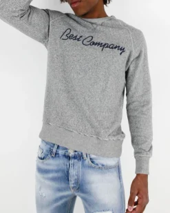 La Piscine Paris Sweat chiné à logo brodé Best Company*Homme Sweats
