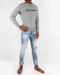 La Piscine Paris Sweat chiné à logo brodé Best Company*Homme Sweats