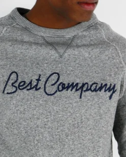 La Piscine Paris Sweat chiné à logo brodé Best Company*Homme Sweats