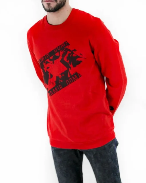 La Piscine Paris Sweat à flocage fantaisie noir à l’avant Damir Doma*Homme Sweats|Sportwear