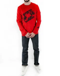 La Piscine Paris Sweat à flocage fantaisie noir à l’avant Damir Doma*Homme Sweats|Sportwear