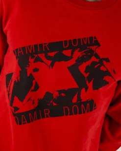 La Piscine Paris Sweat à flocage fantaisie noir à l’avant Damir Doma*Homme Sweats|Sportwear