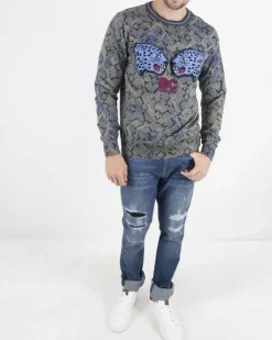La Piscine Paris Sweat taupe à tête de panthère Best Company*Homme Sweats