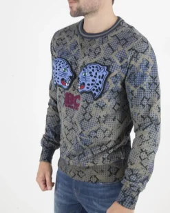 La Piscine Paris Sweat taupe à tête de panthère Best Company*Homme Sweats