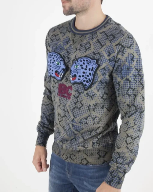 La Piscine Paris Sweat taupe à tête de panthère Best Company*Homme Sweats