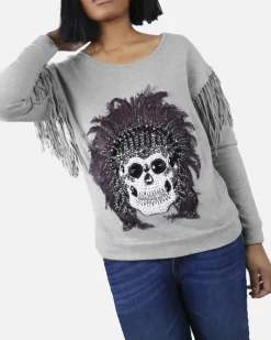 La Piscine Paris Sweat tête de mort Svnty Femme*Femme Sweats