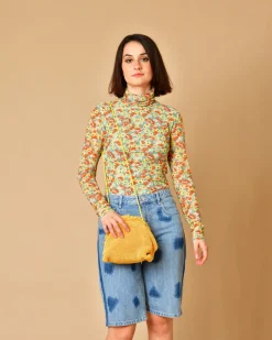 La Piscine Paris Top à col montant à imprimé fleuri Ganni*Femme Tops