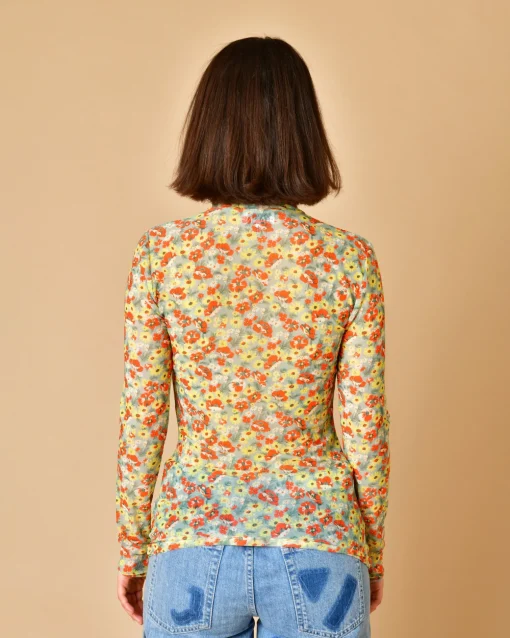 La Piscine Paris Top à col montant à imprimé fleuri Ganni*Femme Tops