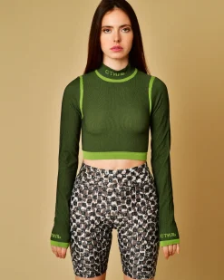 La Piscine Paris Top à col montant à rayures Heron Preston*Femme Tops|Sportwear