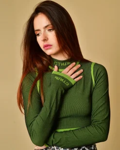 La Piscine Paris Top à col montant à rayures Heron Preston*Femme Tops|Sportwear