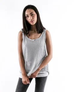La Piscine Paris Top 2 en 1 effet cotte de maille argenté Jijil*Femme Tops