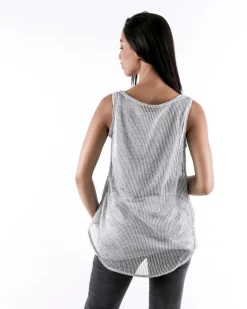 La Piscine Paris Top 2 en 1 effet cotte de maille argenté Jijil*Femme Tops