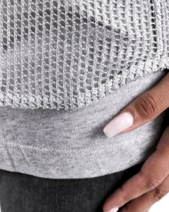 La Piscine Paris Top 2 en 1 effet cotte de maille argenté Jijil*Femme Tops