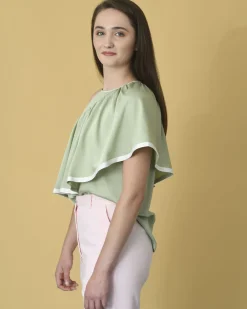 La Piscine Paris Top asymétrique à volant Maison Père*Femme Tops