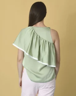 La Piscine Paris Top asymétrique à volant Maison Père*Femme Tops