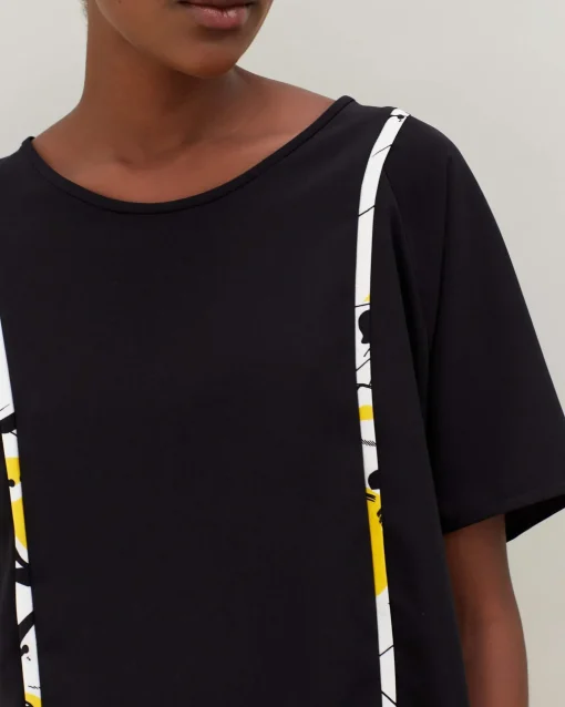 La Piscine Paris Top avec passepoil en soie imprimée Chacok*Femme Tops
